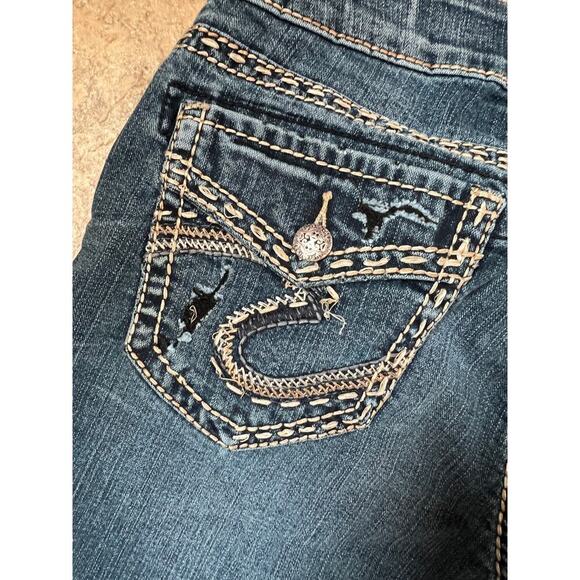 Silver Fluid Aiko Mid Boot stretch denim jeans, women's size 29/33 - Picture 8 of 11